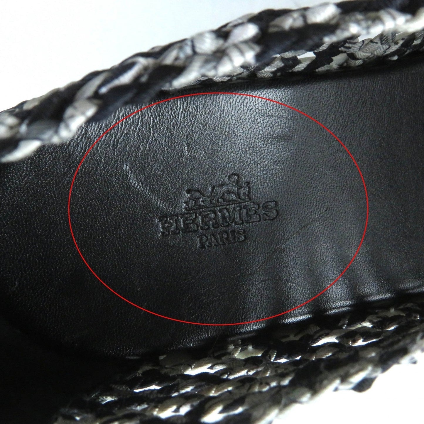 HERMES Slip-on Silk, Leather Black type Mesh sneakers Size unknown