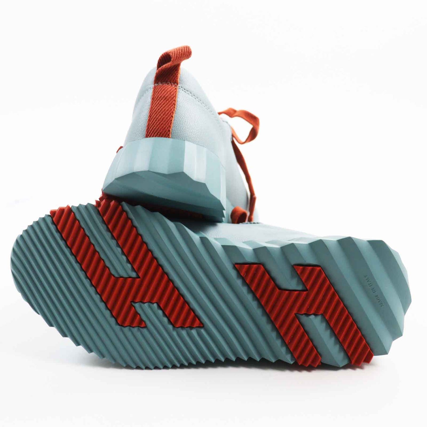 HERMES Low cut sneakers 221176 Shave Verde Orange bouncing 35
