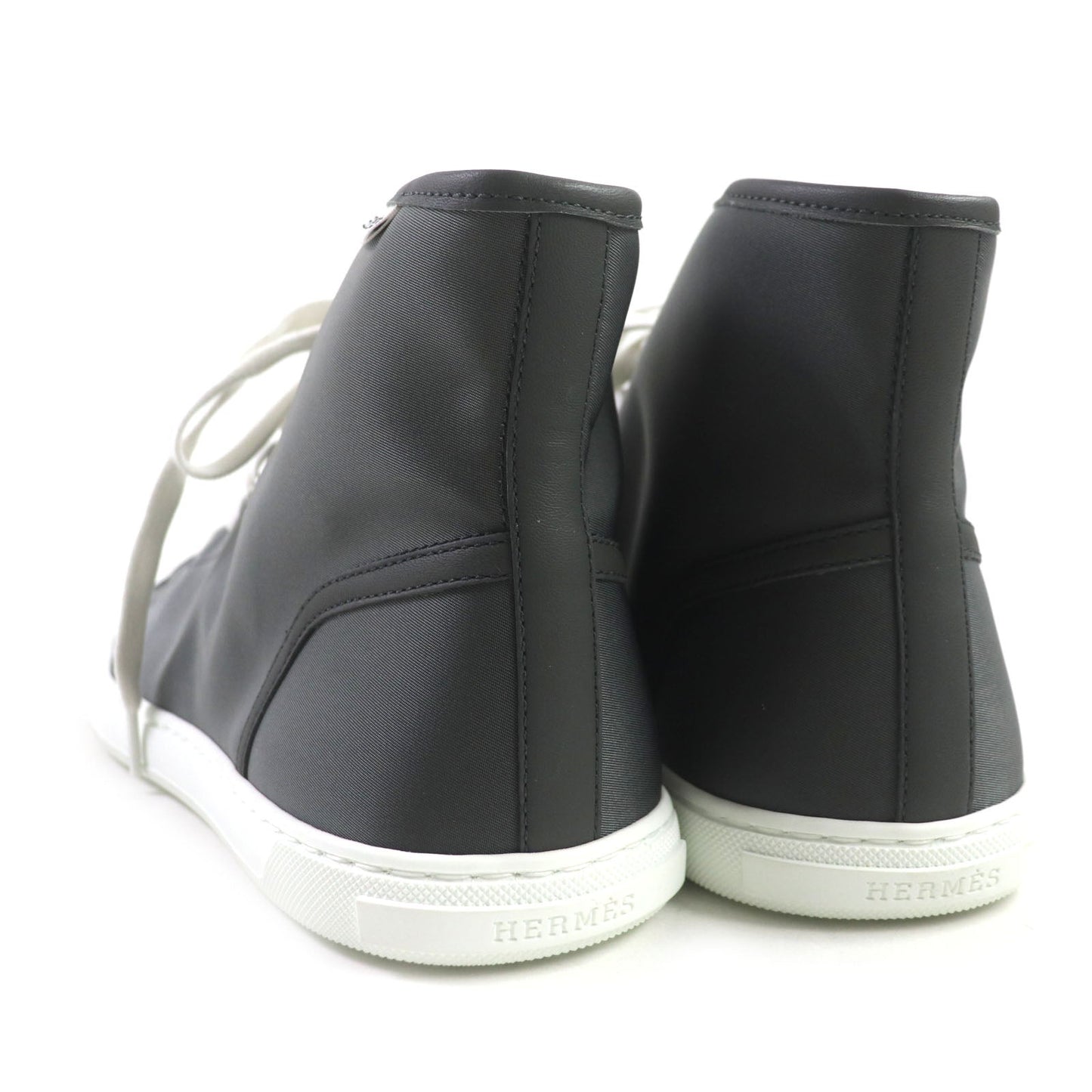 HERMES High cut sneakers 221929ZH Nylon Dark gray 43