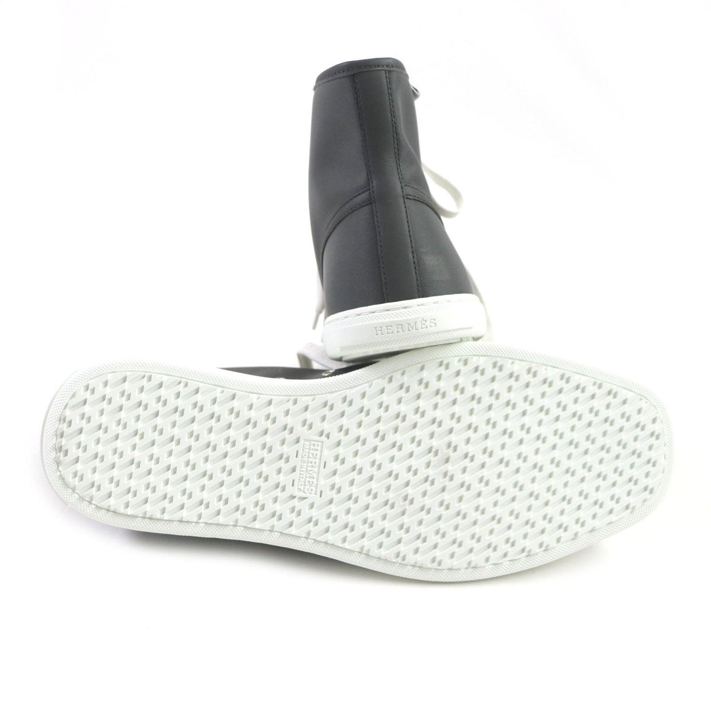 HERMES High cut sneakers 221929ZH Nylon Dark gray 43