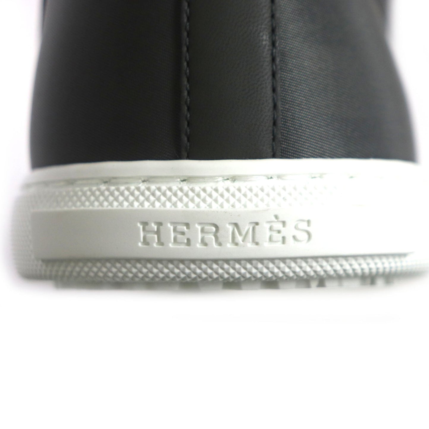 HERMES High cut sneakers 221929ZH Nylon Dark gray 43