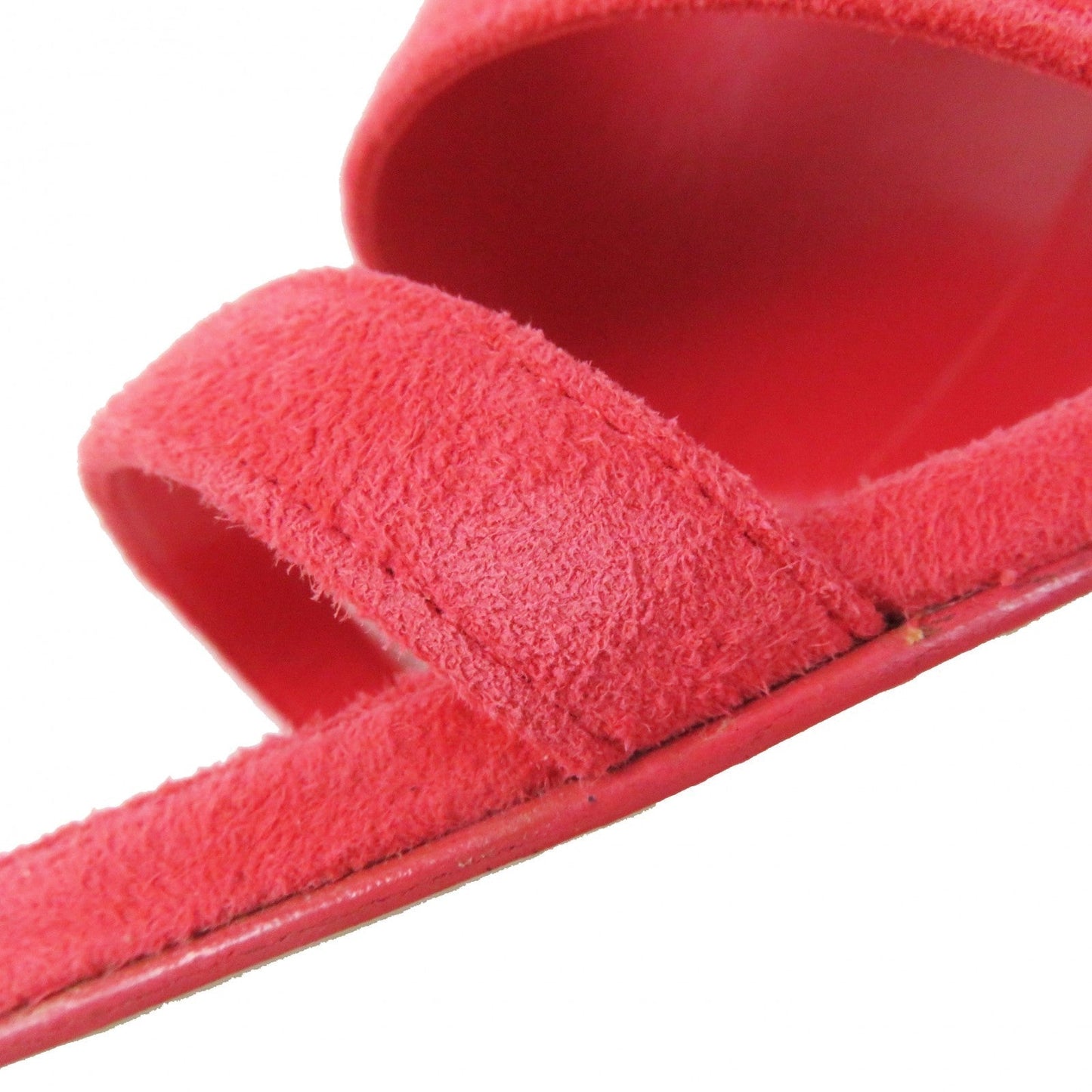 HERMES Sandals 211060Z Suede leather Rouge Corazon Cornelia 35.5