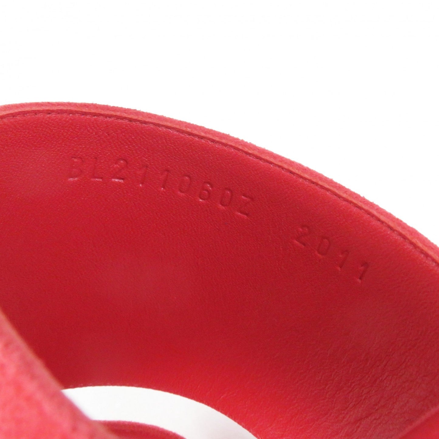 HERMES Sandals 211060Z Suede leather Rouge Corazon Cornelia 35.5