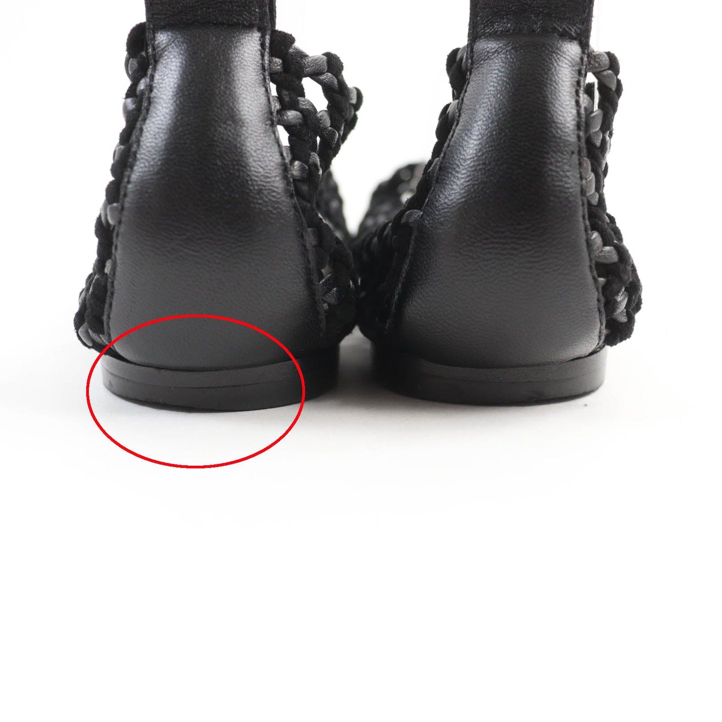 HERMES pumps leather black Minoruk 36.5