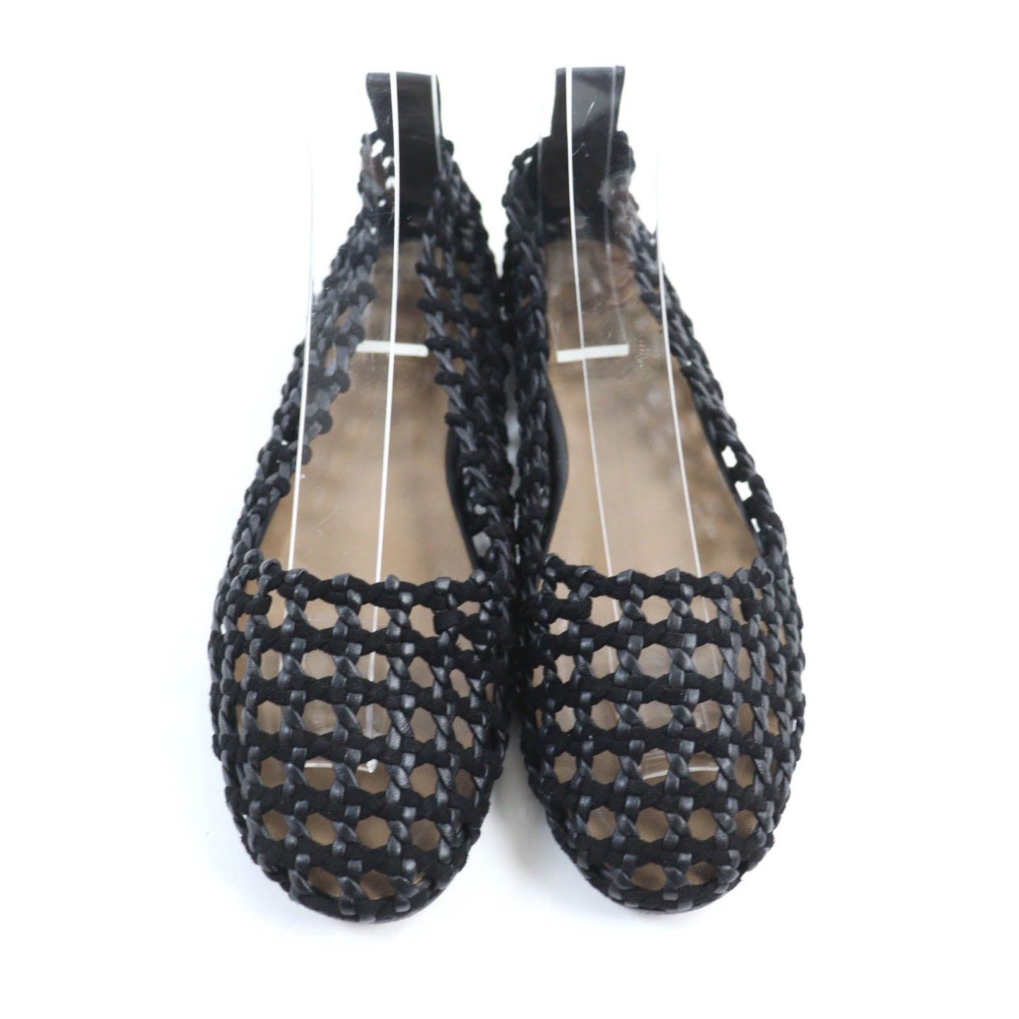 HERMES pumps leather black Minoruk 36.5