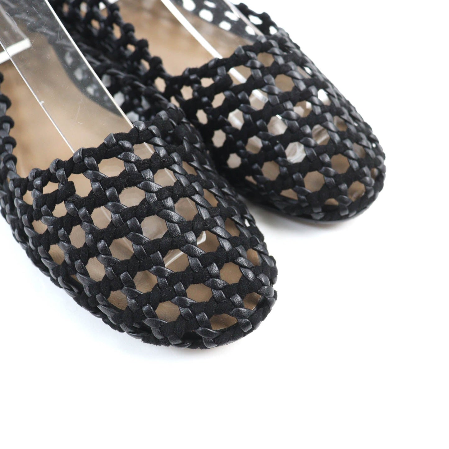 HERMES pumps leather black Minoruk 36.5