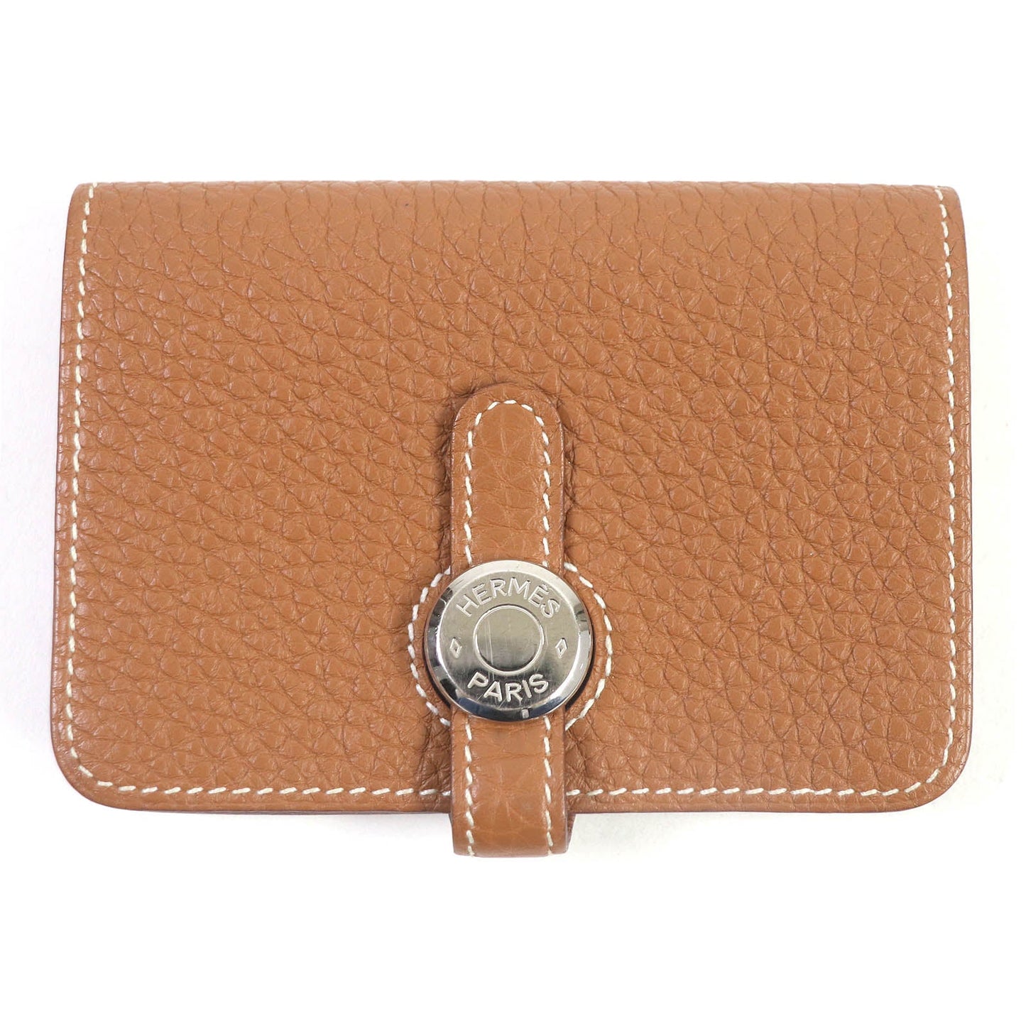 HERMES Card Case Togo gold Dogon