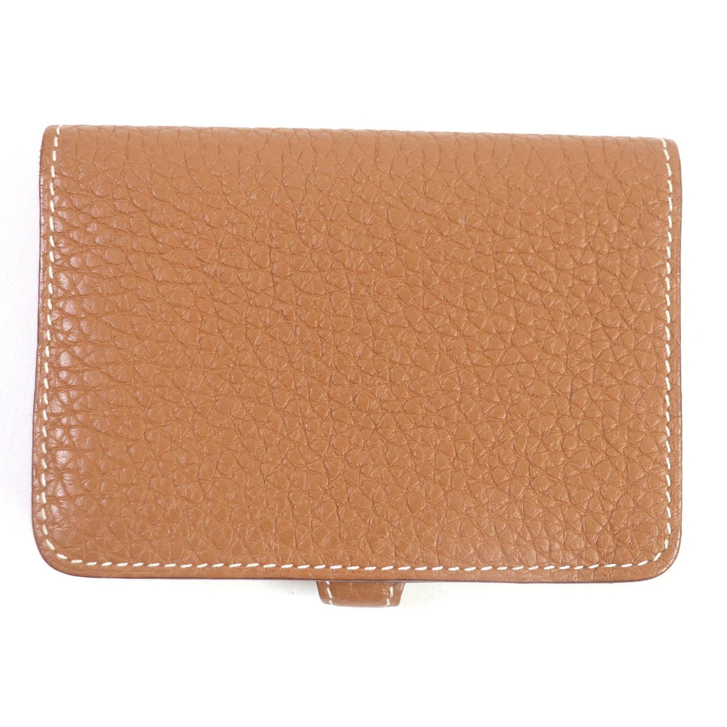 HERMES Card Case Togo gold Dogon