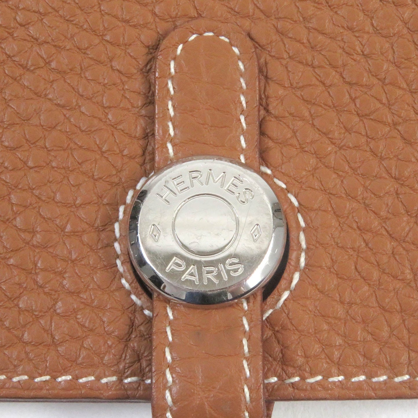 HERMES Card Case Togo gold Dogon