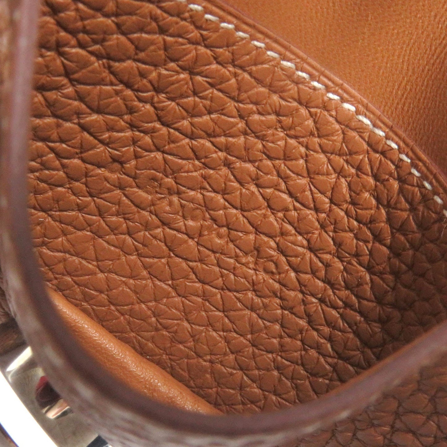 HERMES Card Case Togo gold Dogon