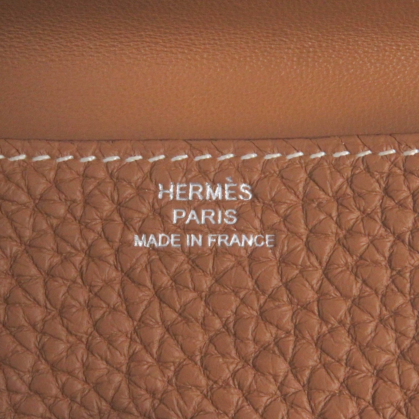 HERMES Card Case Togo gold Dogon