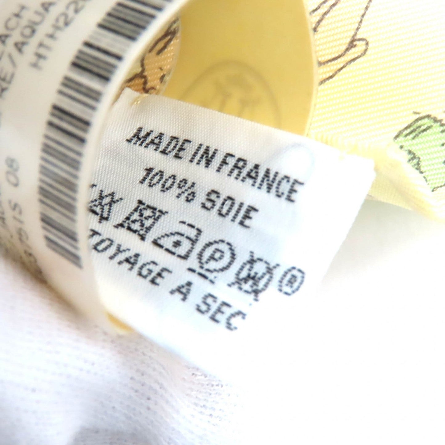 HERMES scarf 003751S 08 silk yellow Carre90 ON THE BEACH