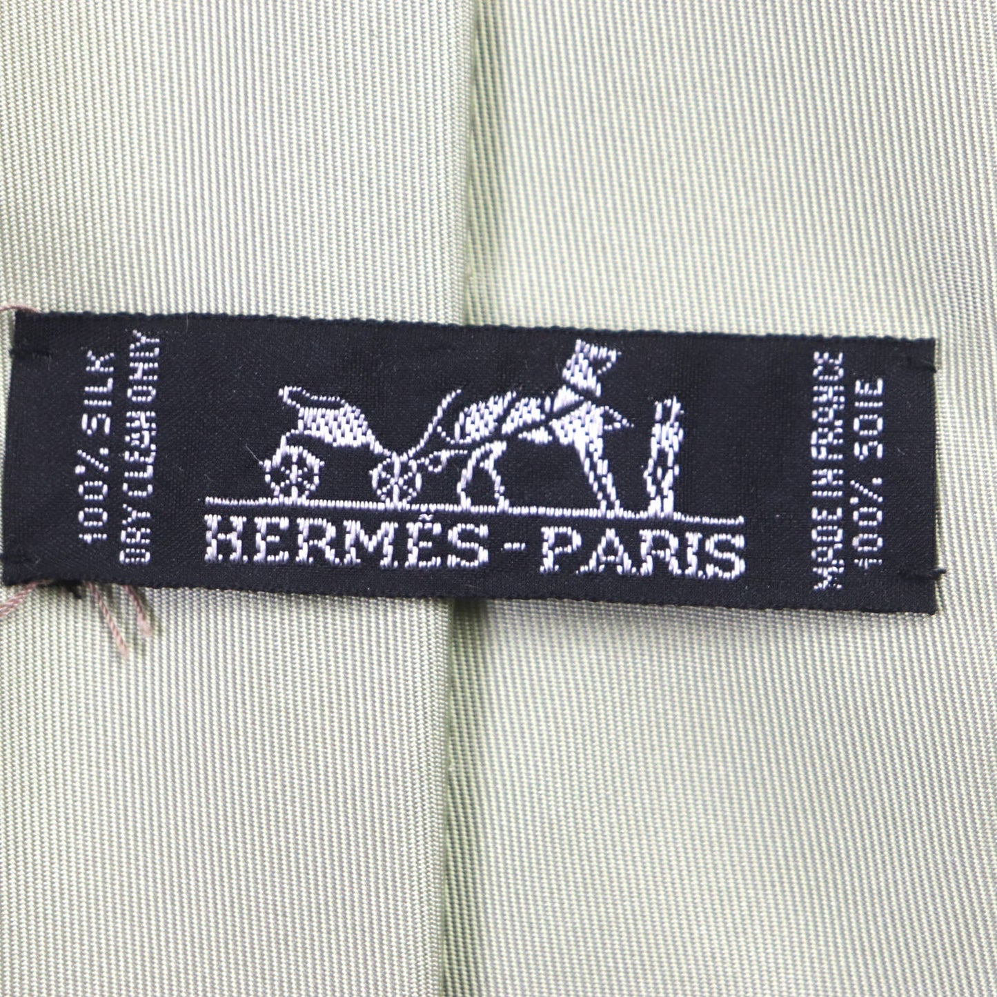 HERMES tie silk Light khaki