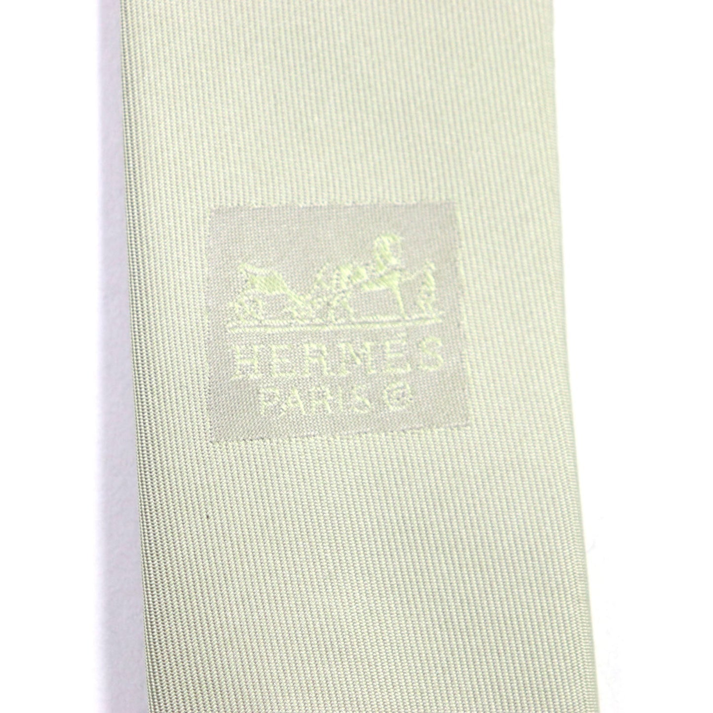 HERMES tie silk Light khaki