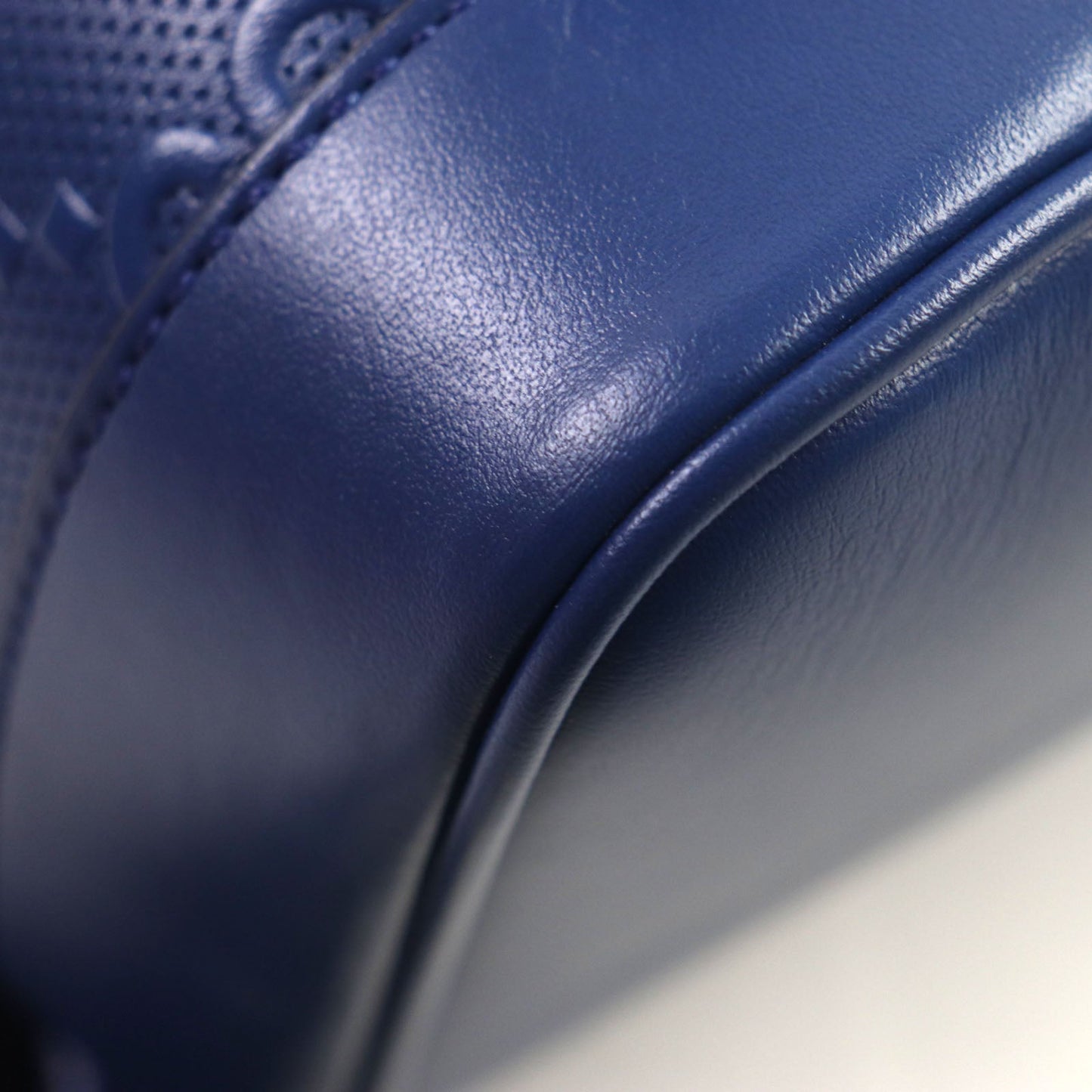 GUCCI Backpack 658579 leather blue GG emboss