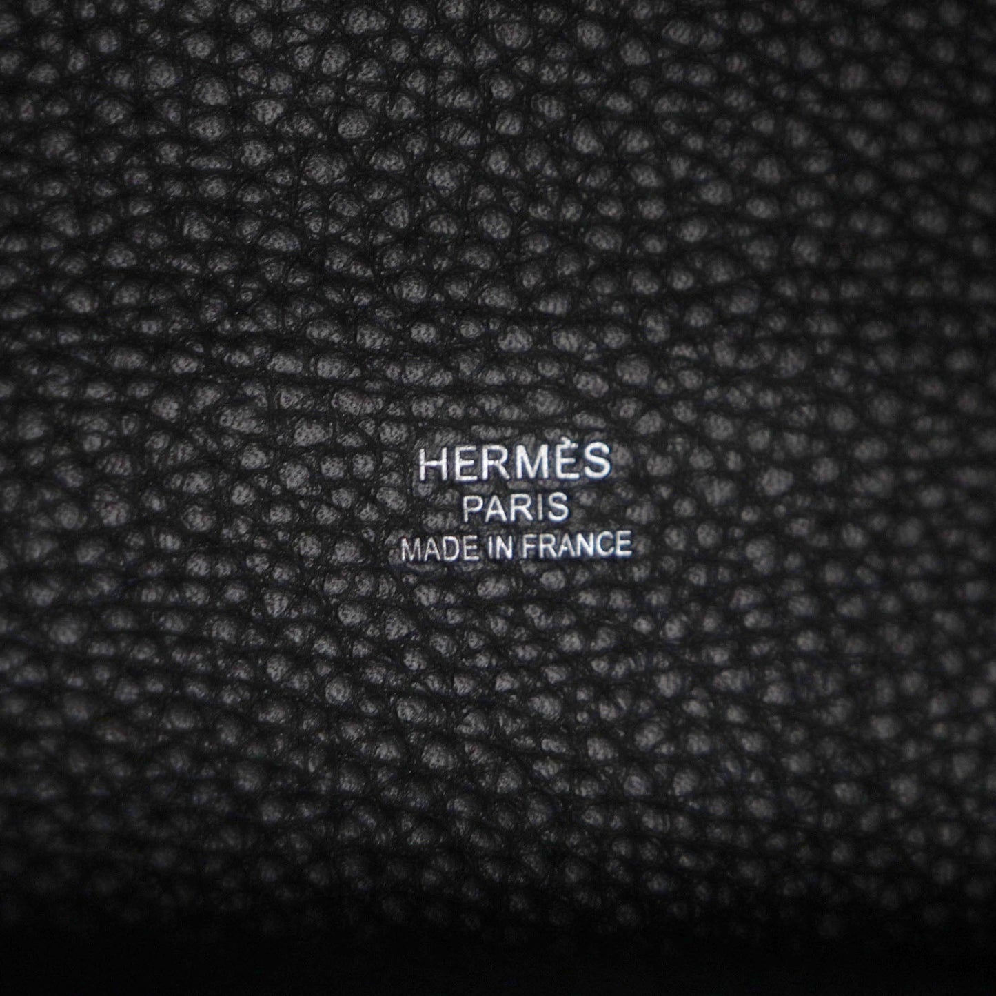 HERMES Tote Bag Toile Militaire Black camel Pure Sangle