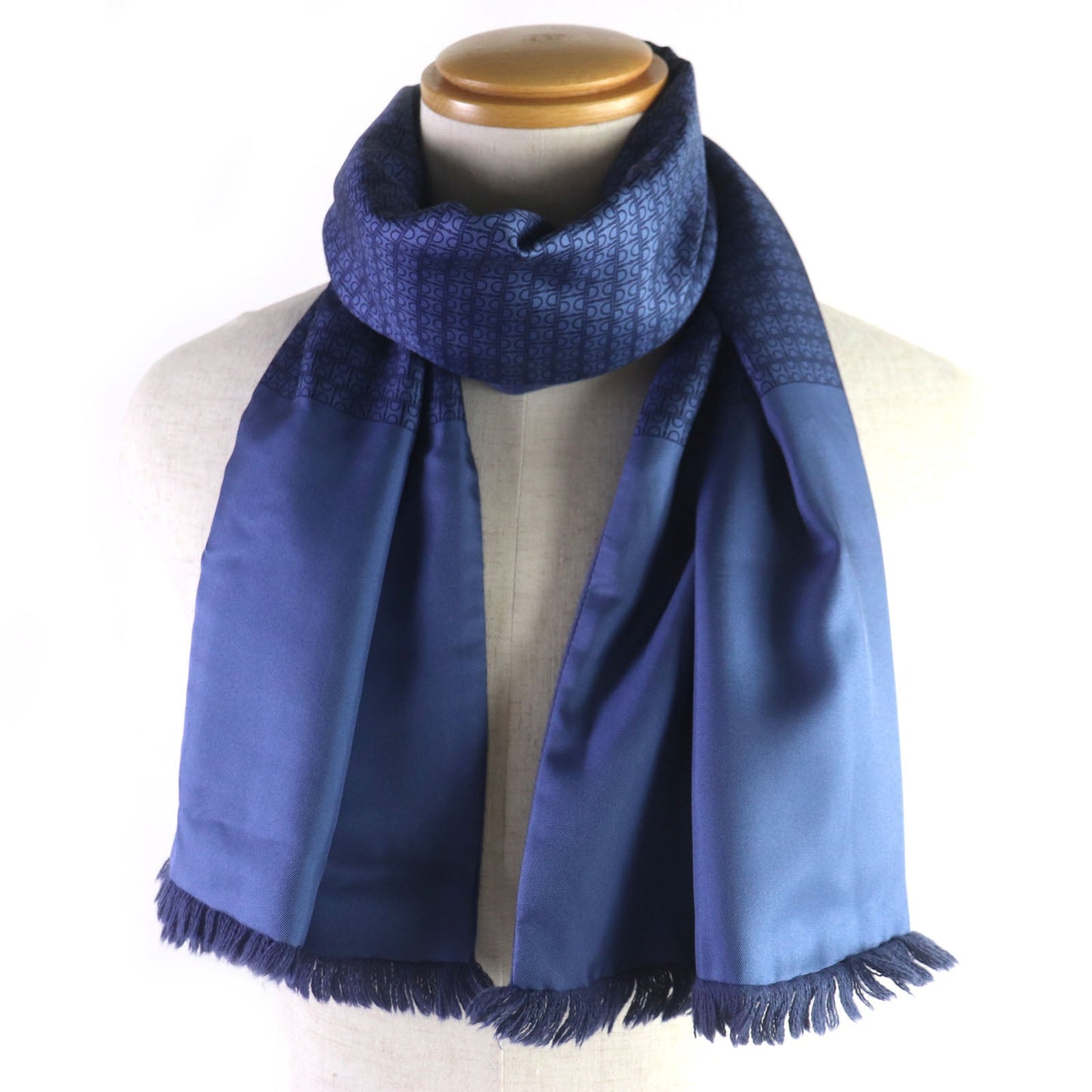 HERMES Scarf Angola blue