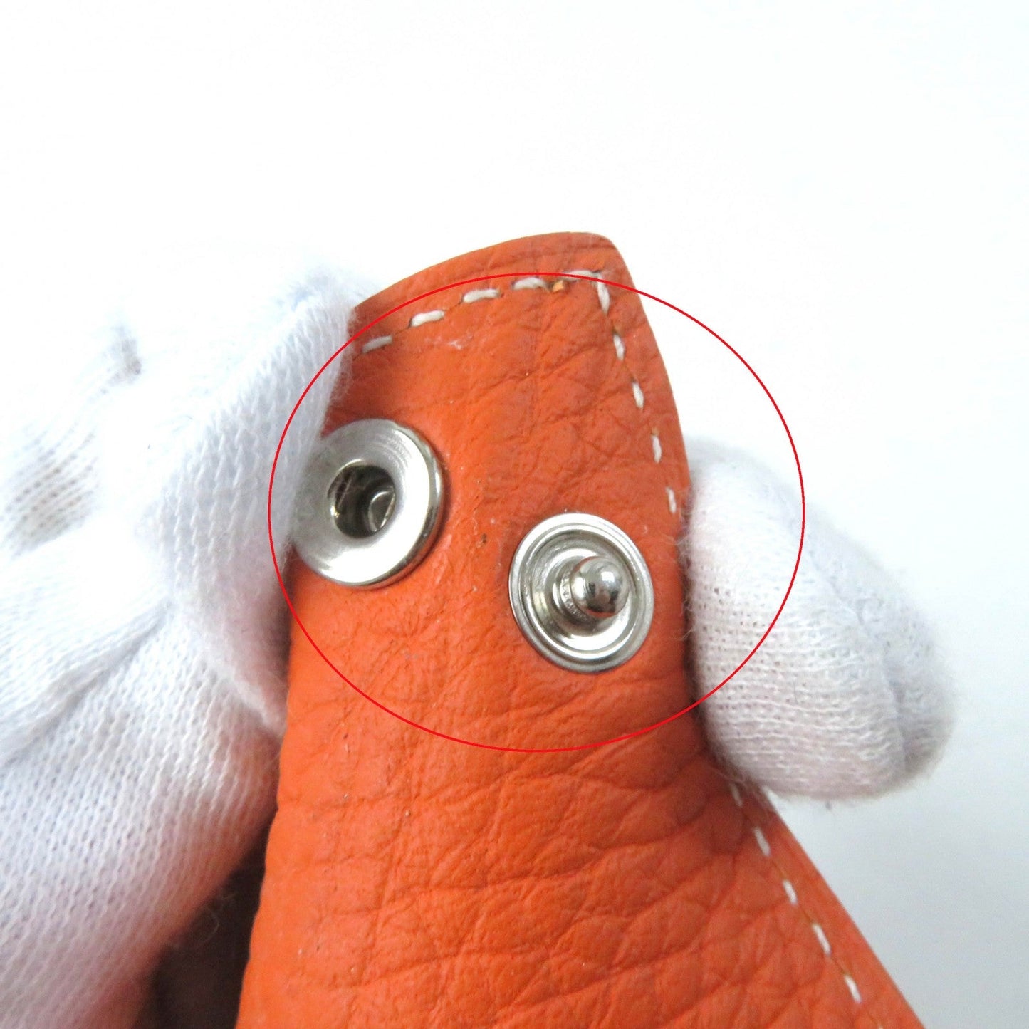 HERMES Other accessories Taurillon Clemence Etoupe Orange Mini vide-poche