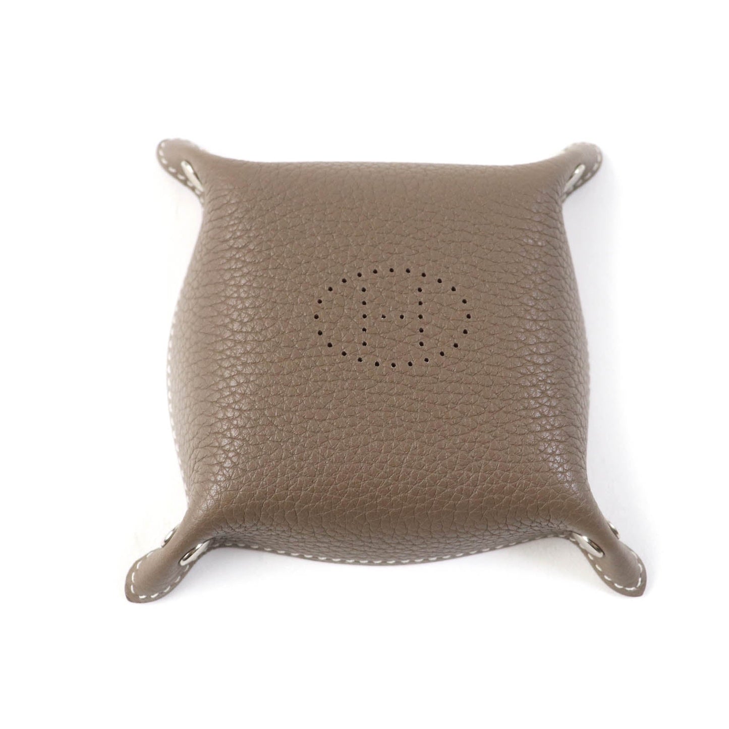 HERMES Other accessories Taurillon Clemence Etoupe Orange Mini vide-poche