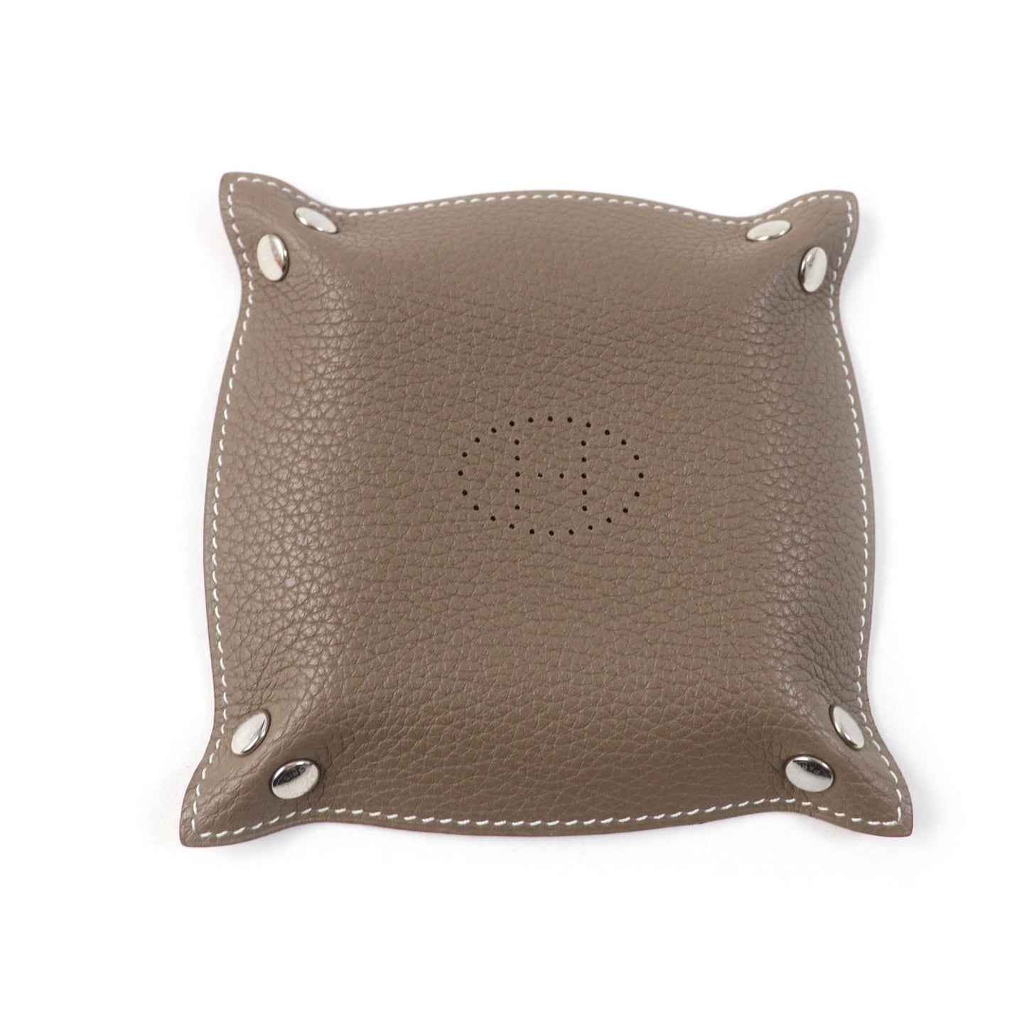 HERMES Other accessories Taurillon Clemence Etoupe Orange Mini vide-poche