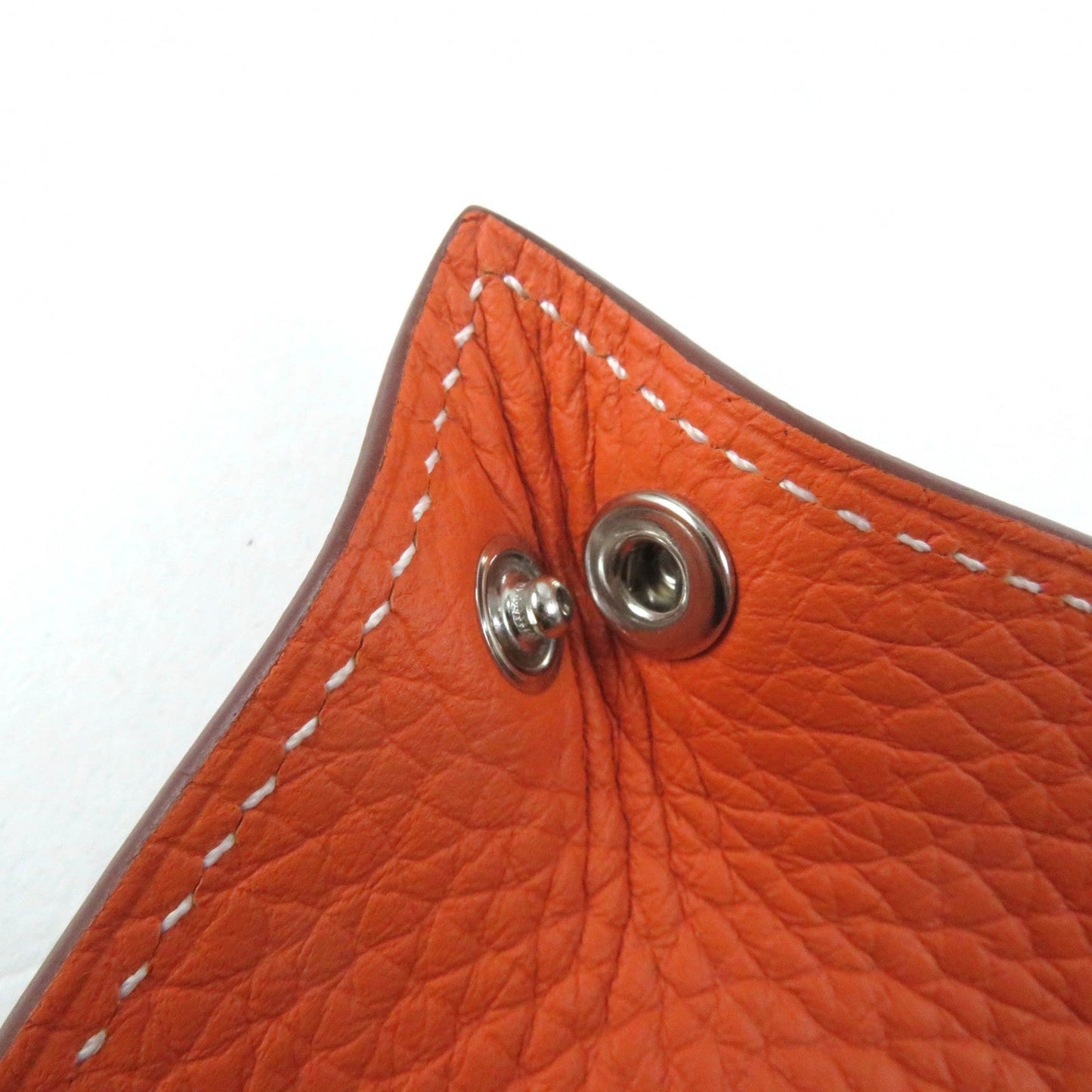 HERMES Other accessories Taurillon Clemence Etoupe Orange Mini vide-poche