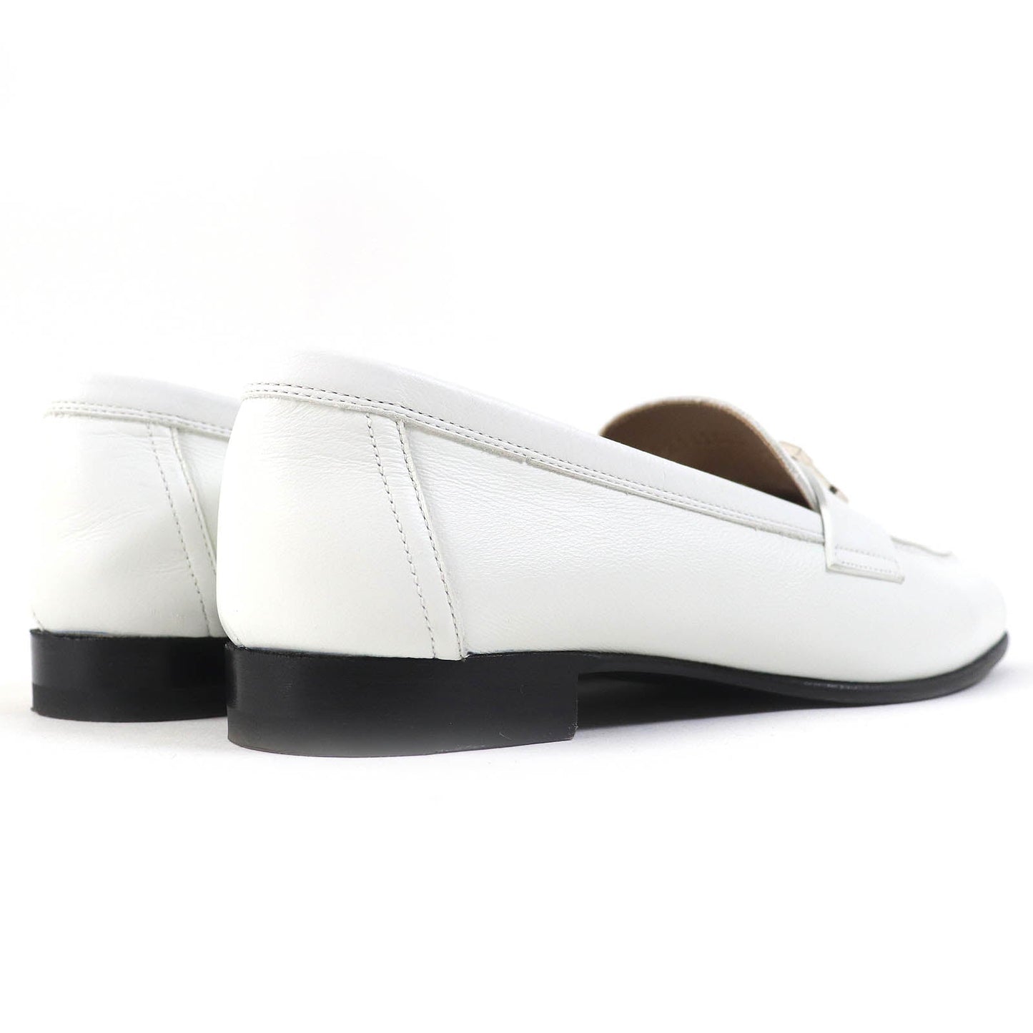 HERMES loafers 211288Z leather white Paris 36