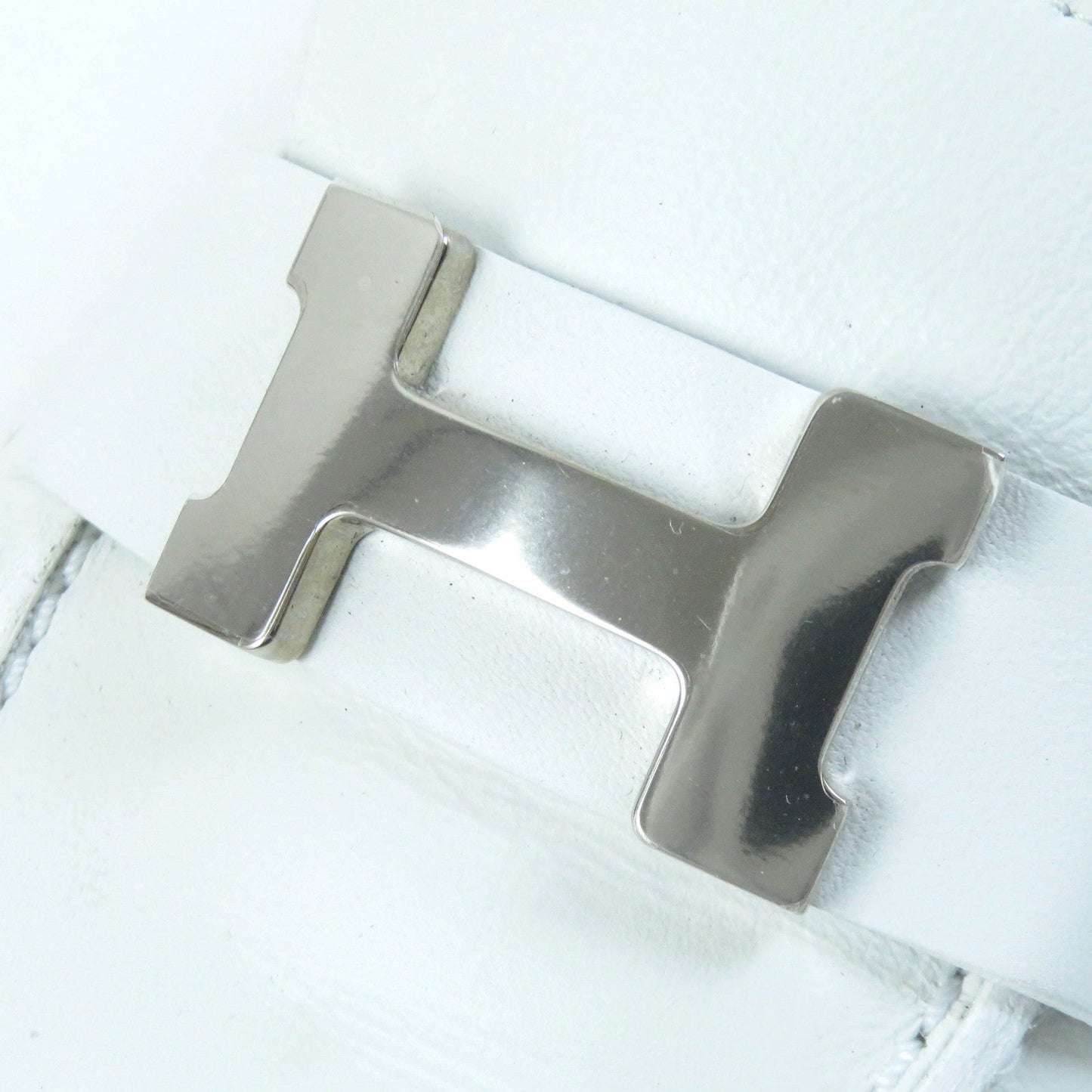 HERMES loafers 211288Z leather white Paris 36