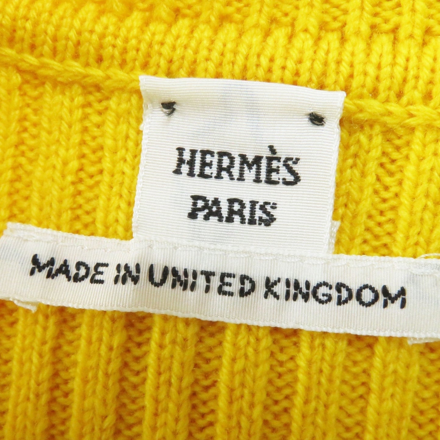 HERMES knit cashmere yellow 36
