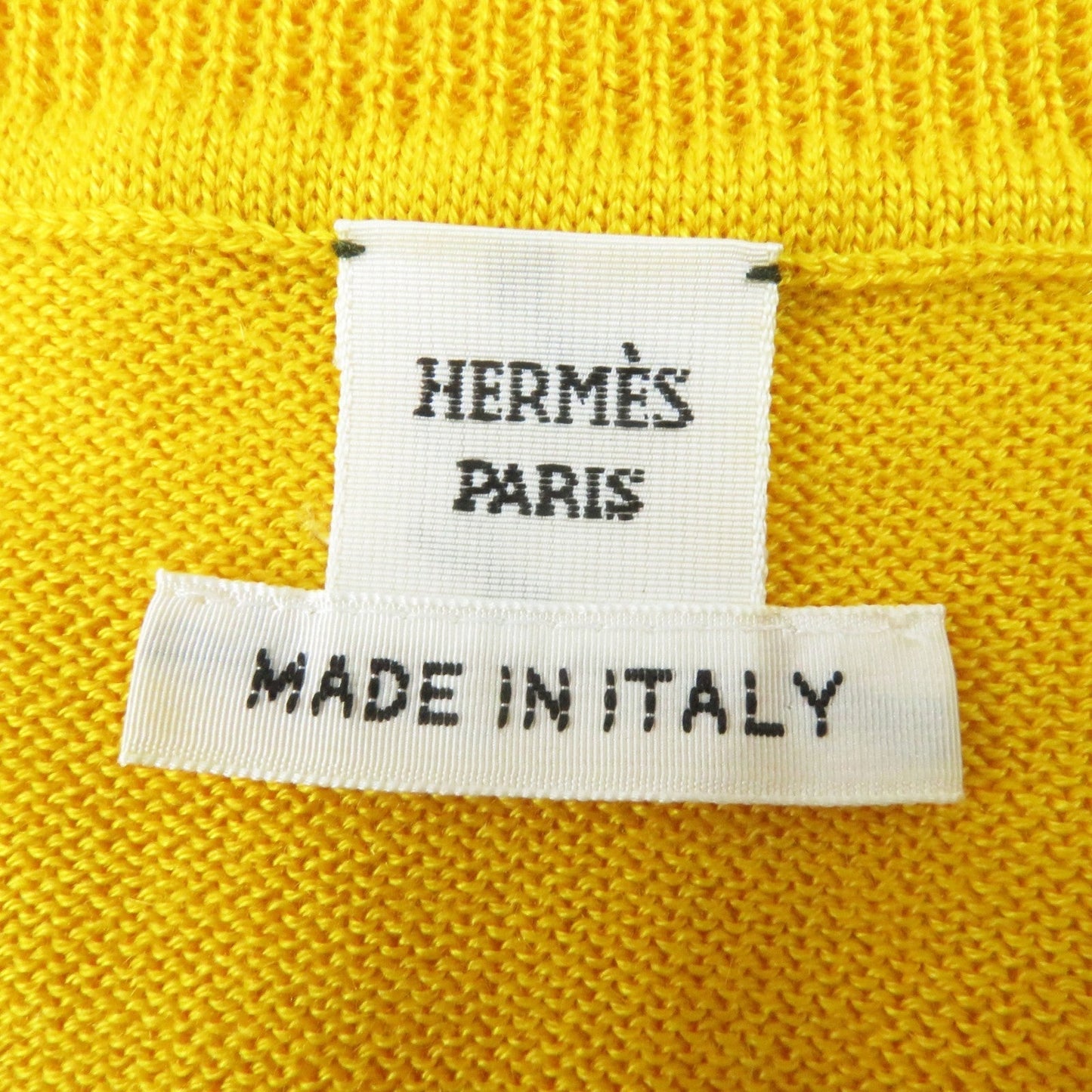 HERMES knit cashmere yellow 38