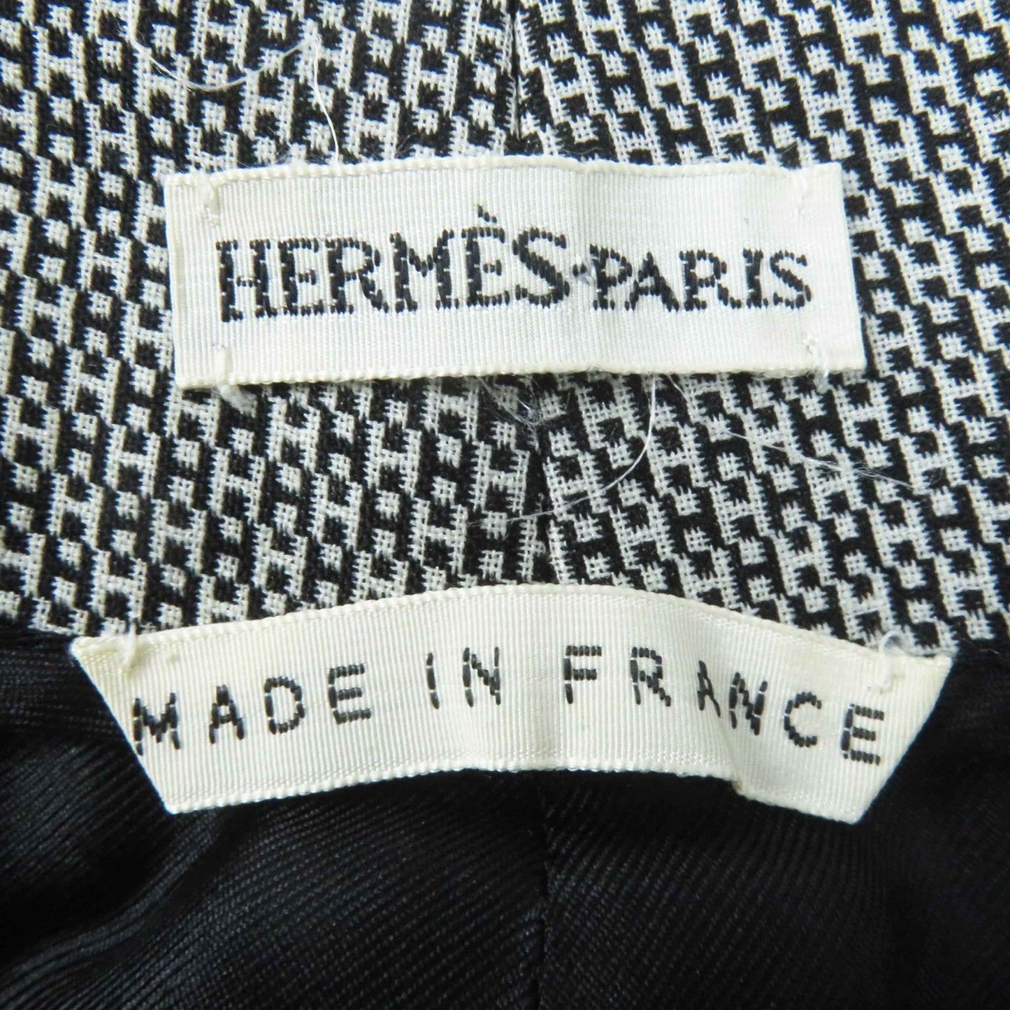 HERMES Pants wool Black Grey Margiela period 34