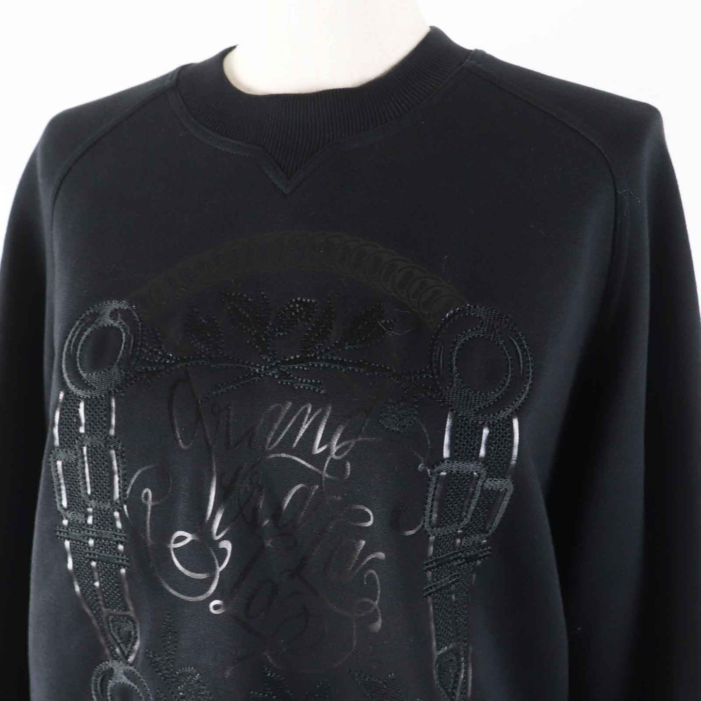 HERMES sweat 2E4609DQ cotton black 36
