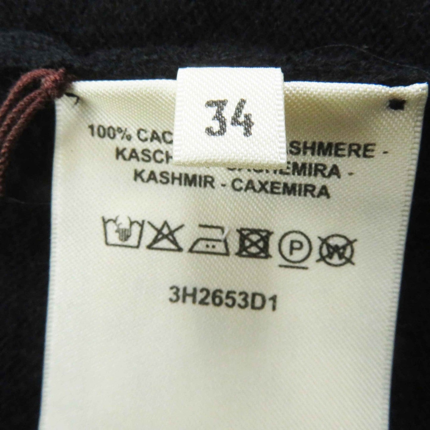 HERMES knit 3H2653D1 cashmere black 34