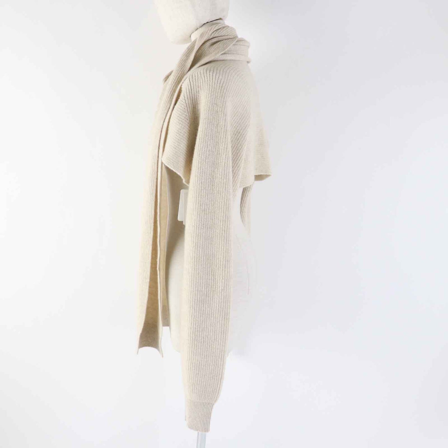 HERMES cardigan 3H2900D1 cashmere light beige 34