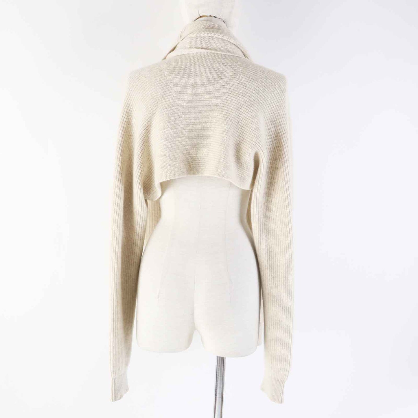 HERMES cardigan 3H2900D1 cashmere light beige 34