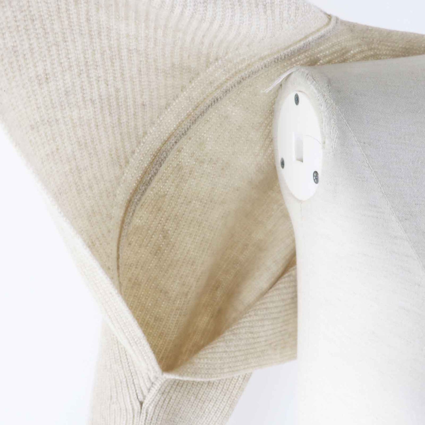 HERMES cardigan 3H2900D1 cashmere light beige 34