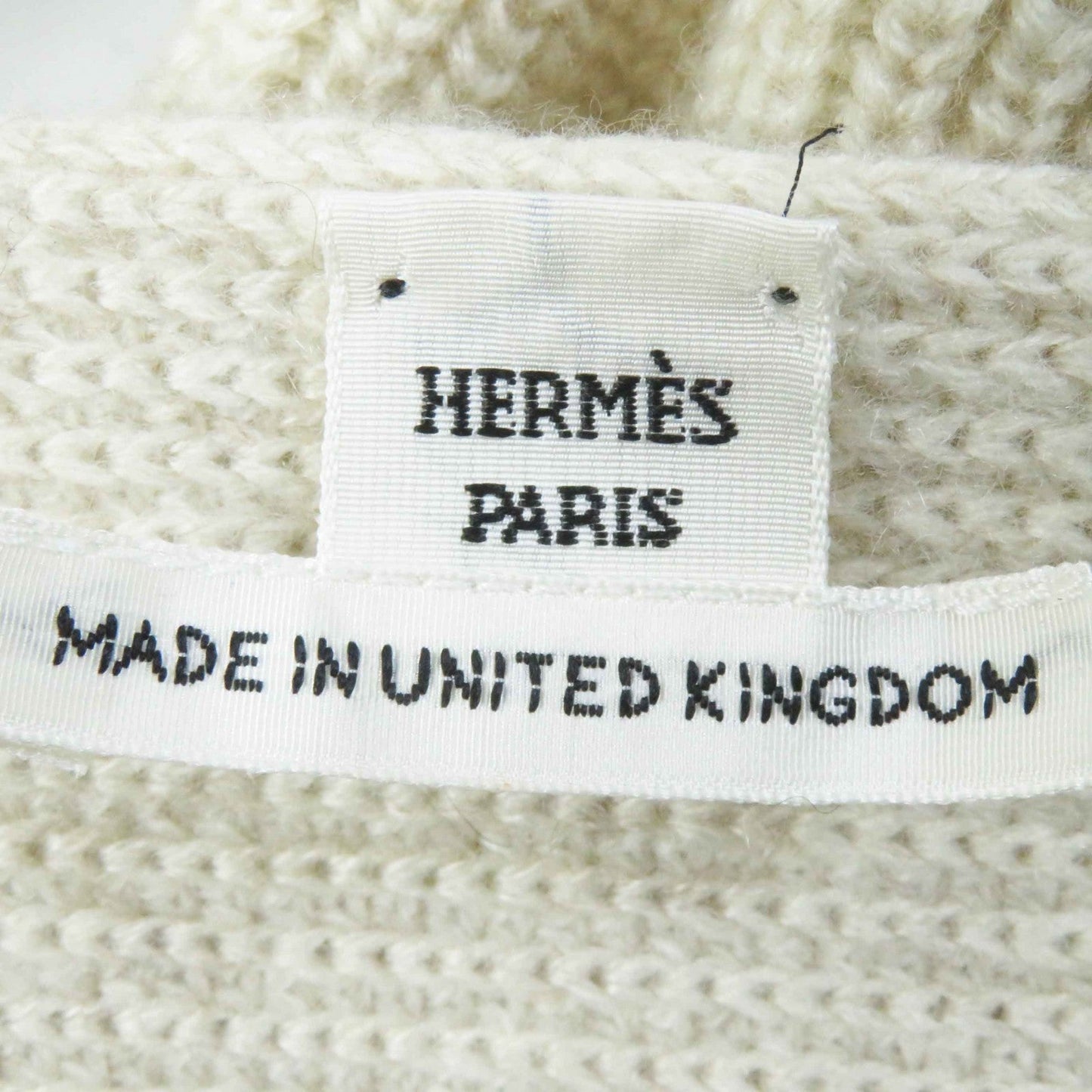 HERMES cardigan 3H2900D1 cashmere light beige 34