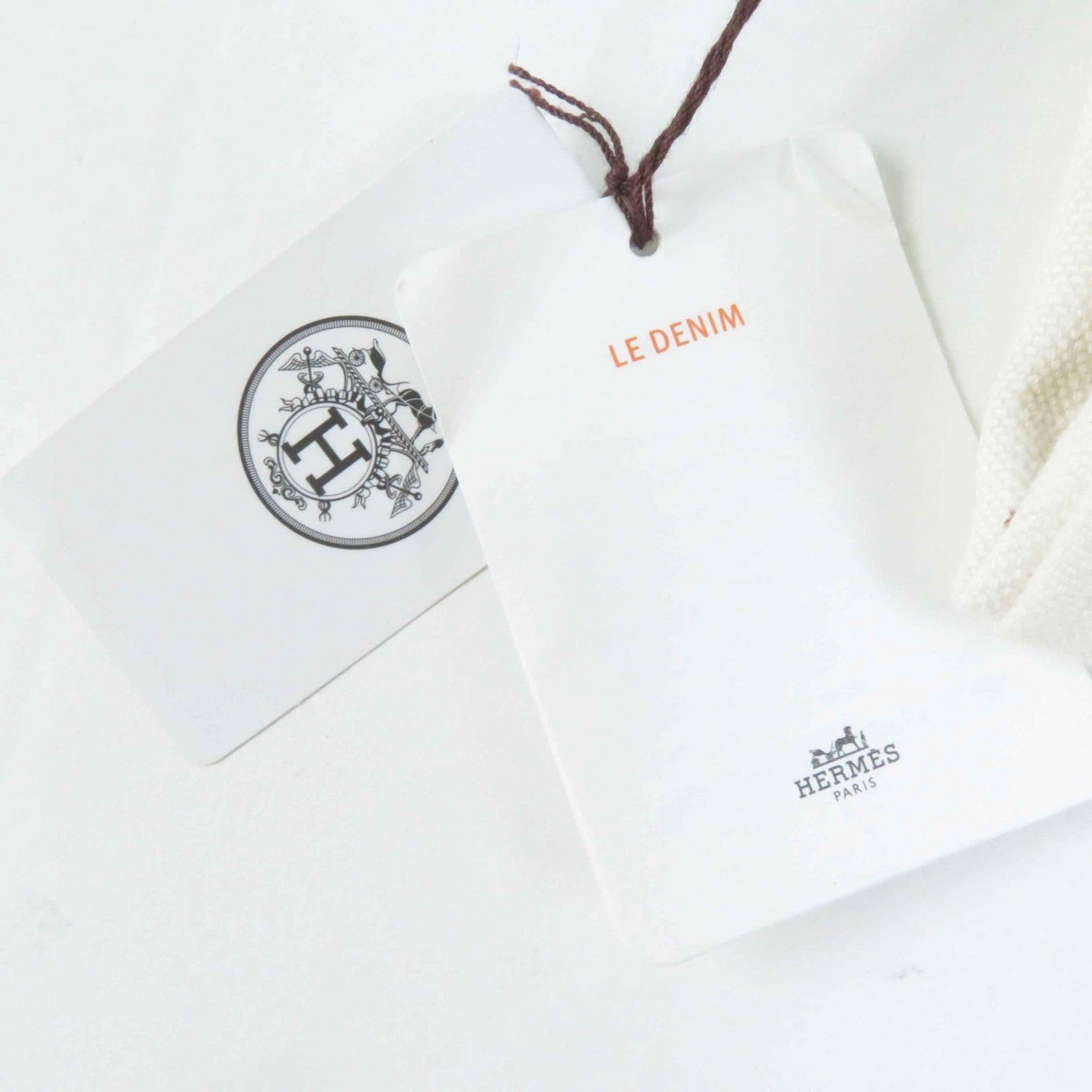 HERMES Pants cotton Blanc Casse 36