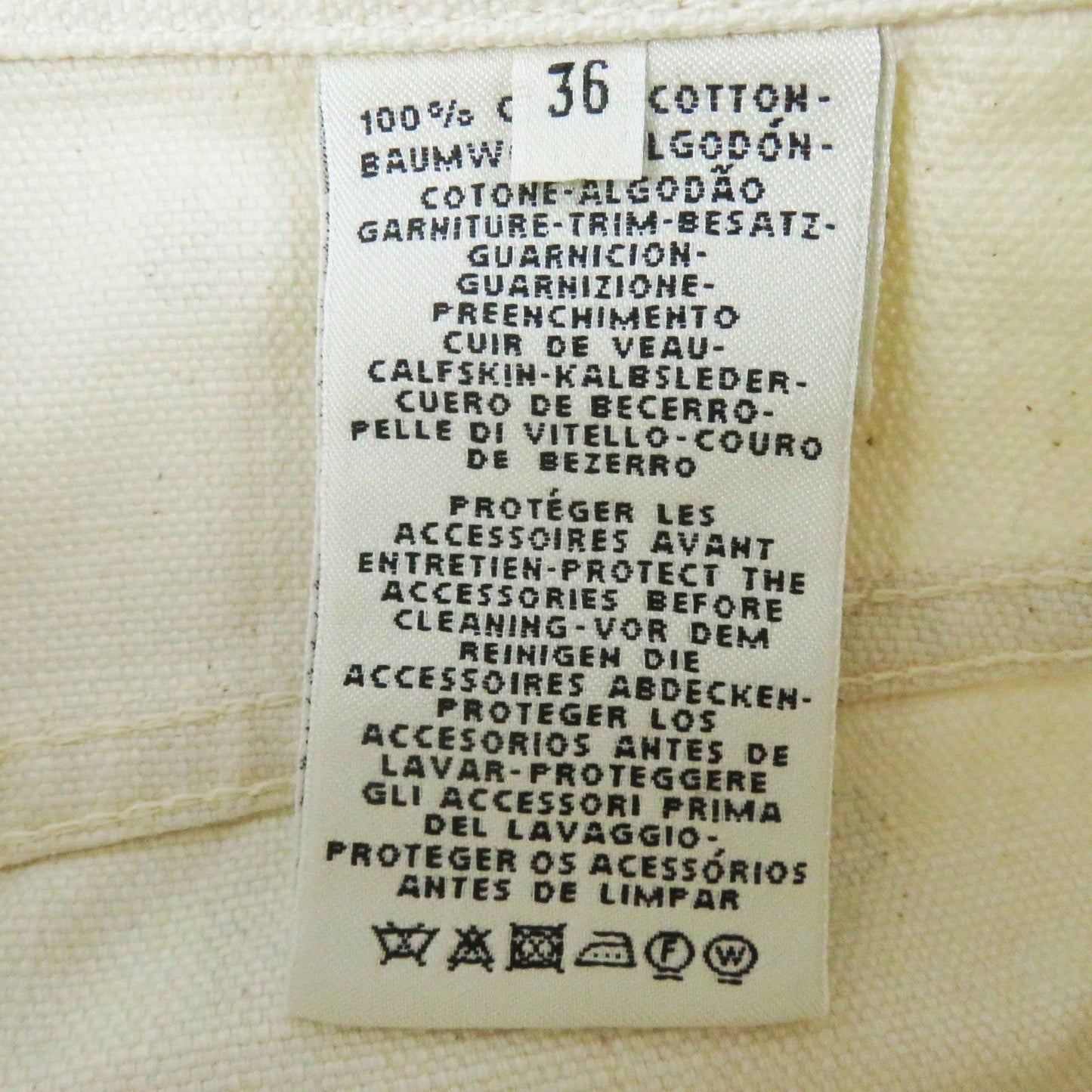 HERMES Pants cotton Blanc Casse 36