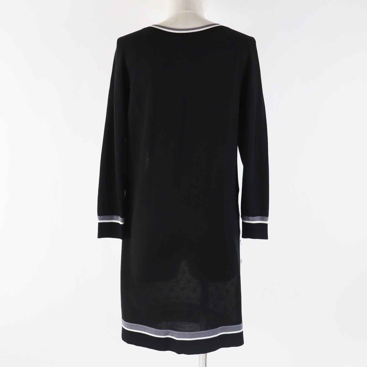 HERMES one piece silk Black Grey 34