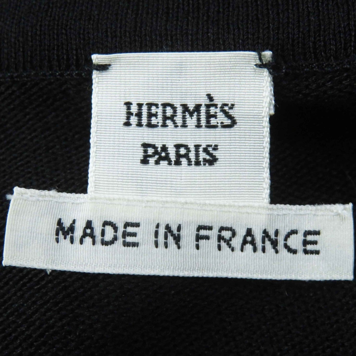 HERMES one piece silk Black Grey 34