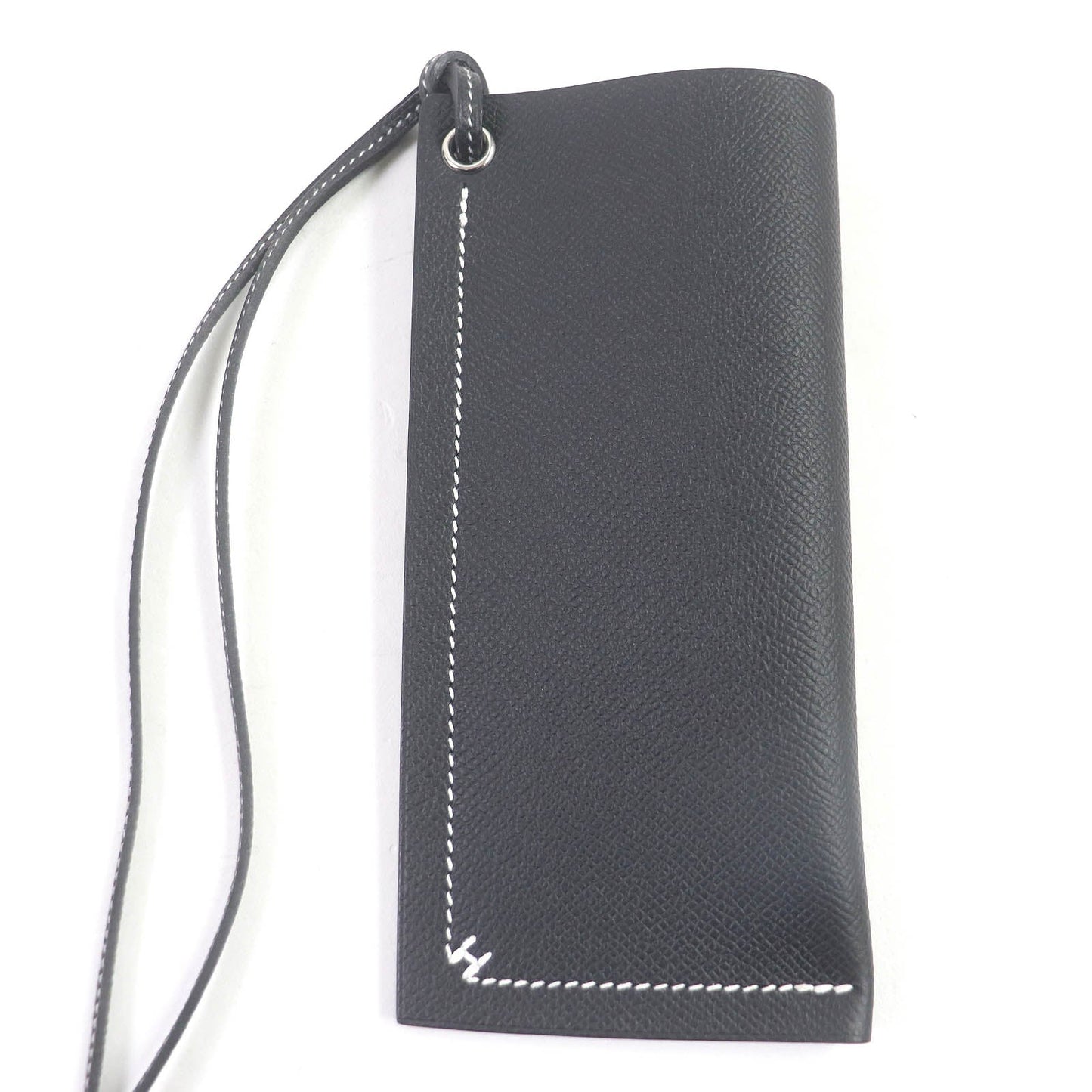 HERMES glasses case Epsom black