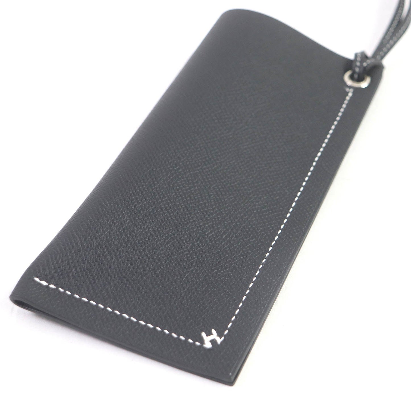 HERMES glasses case Epsom black
