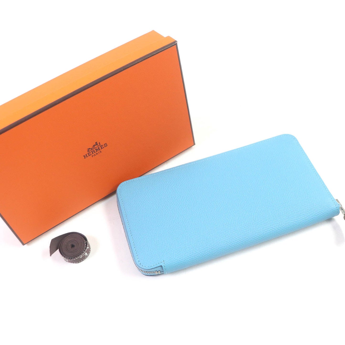 HERMES Long Wallet Purse Epsom Brunol