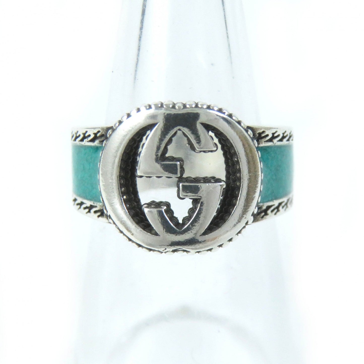 GUCCI Ring AG925 Silver Green type