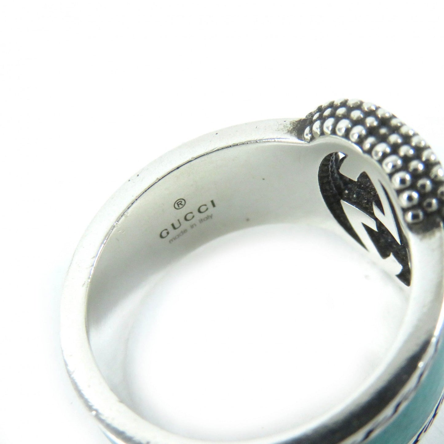 GUCCI Ring AG925 Silver Green type