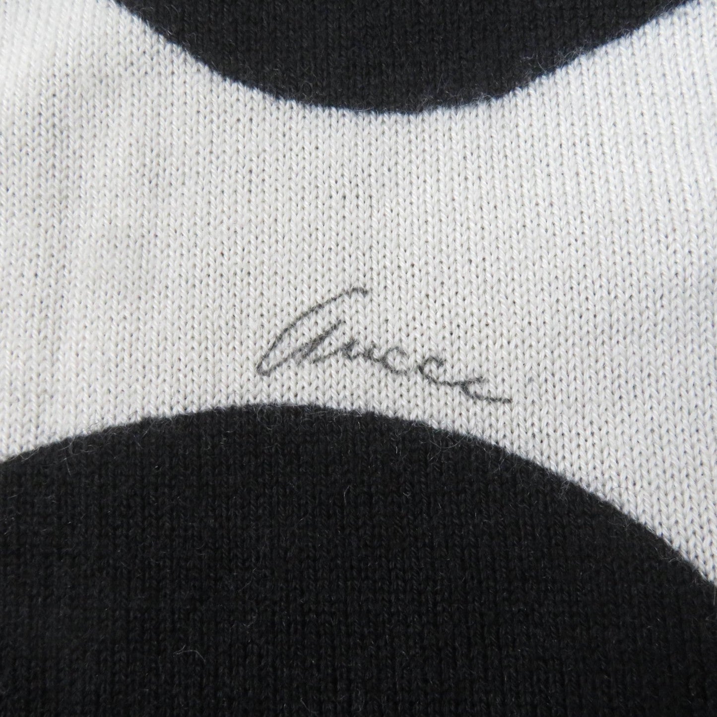 GUCCI Short sleeve knit 229111 cashmere Black Ivory S
