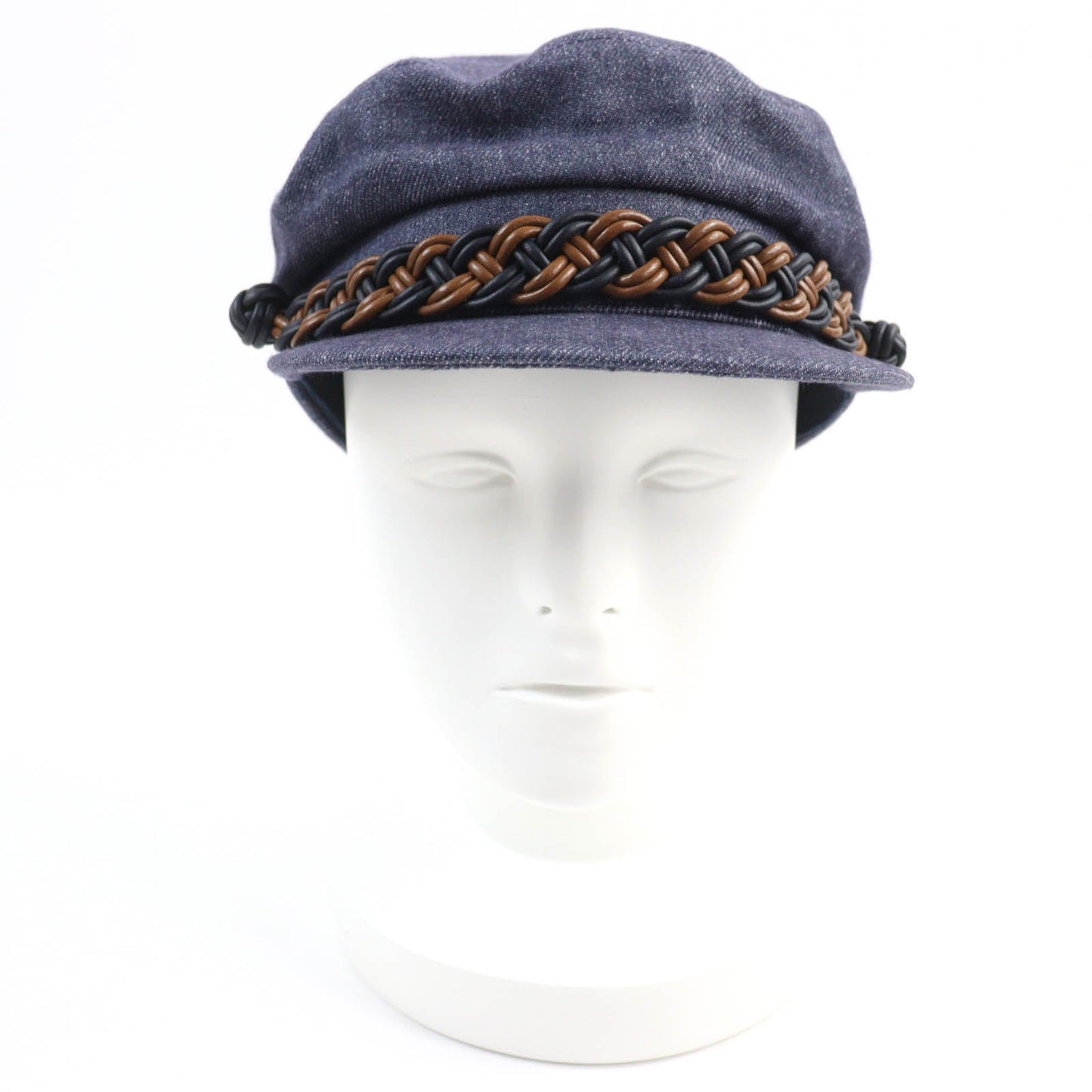 HERMES Casquette linen Indigo 58