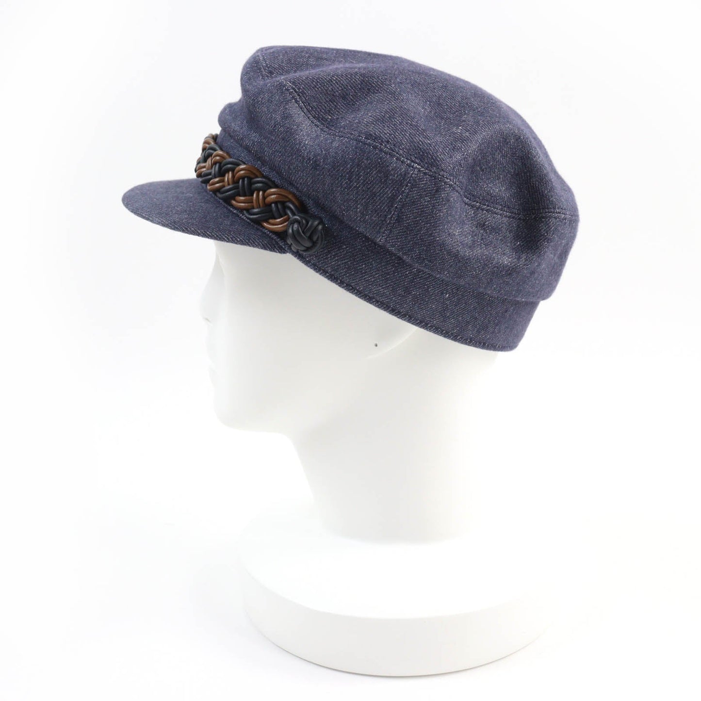 HERMES Casquette linen Indigo 58