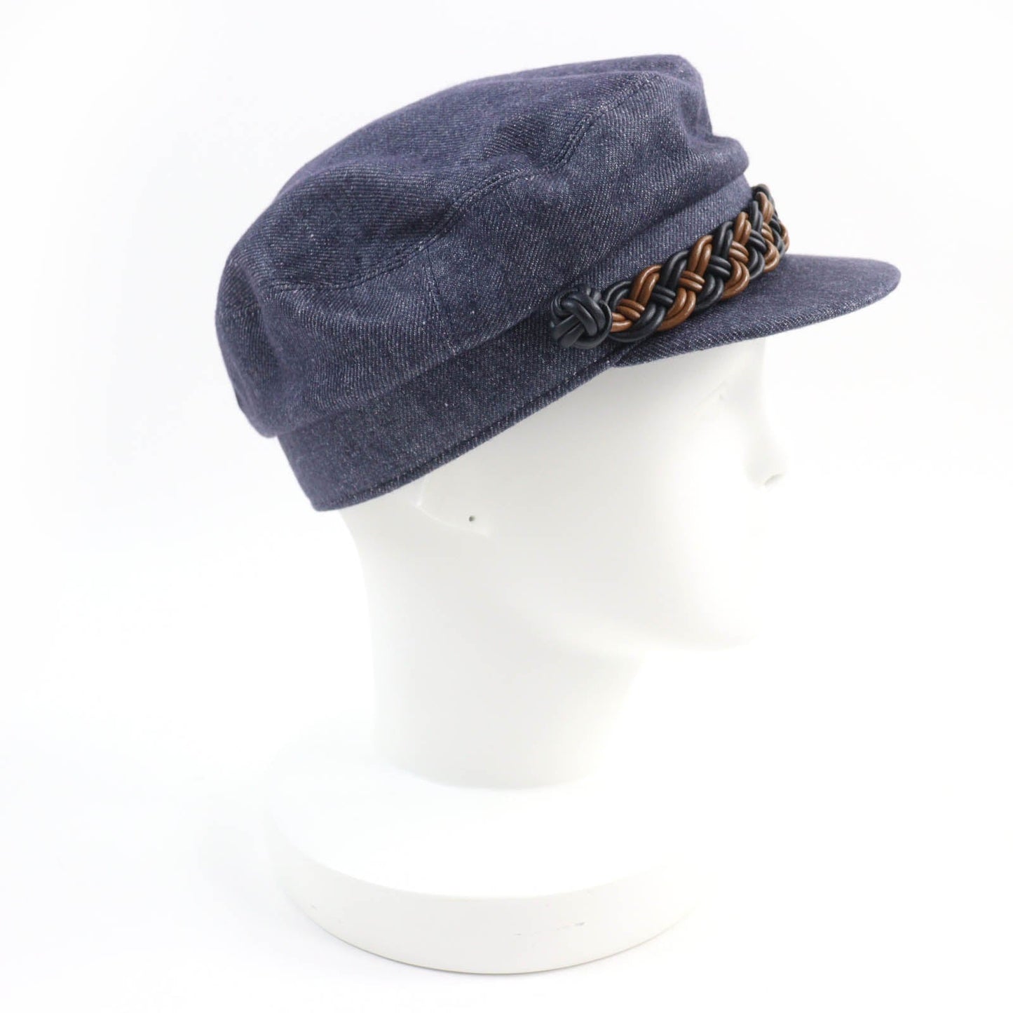 HERMES Casquette linen Indigo 58