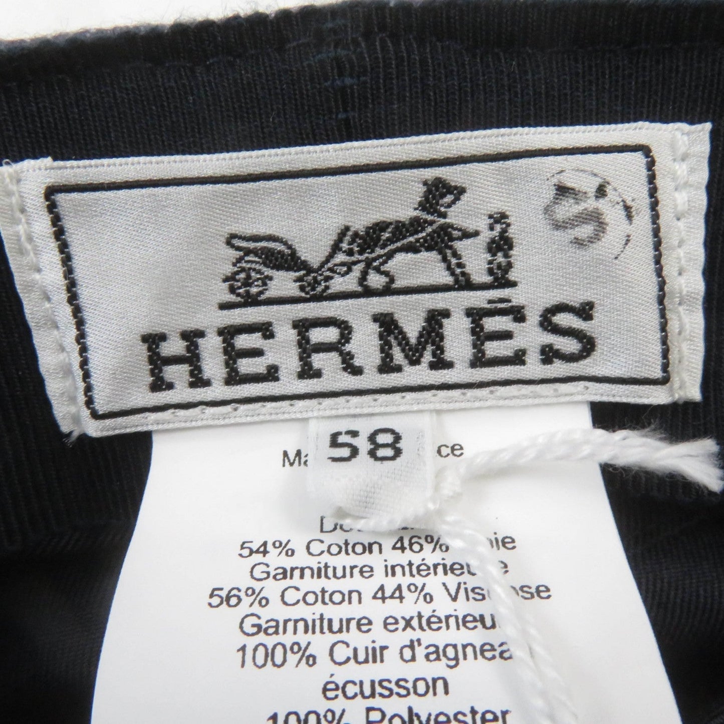 HERMES Casquette linen Indigo 58